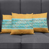 Hawaii Humuhumu Fish Maile Pikake Lei Pillow Cover Tribal Tapa Orange Version LT05 - Polynesian Pride