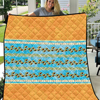 Hawaii Humuhumu Fish Maile Pikake Lei Quilt Tribal Tapa Orange Version LT05 Orange - Polynesian Pride