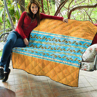 Hawaii Humuhumu Fish Maile Pikake Lei Quilt Tribal Tapa Orange Version LT05 - Polynesian Pride
