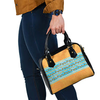 Hawaii Humuhumu Fish Maile Pikake Lei Shoulder Handbag Tribal Tapa Orange Version LT05 - Polynesian Pride