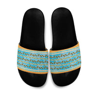 Hawaii Humuhumu Fish Maile Pikake Lei Slide Sandals Tribal Tapa Orange Version LT05 Orange - Polynesian Pride