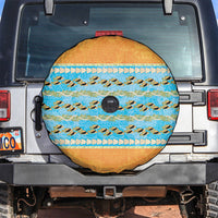 Hawaii Humuhumu Fish Maile Pikake Lei Spare Tire Cover Tribal Tapa Orange Version LT05 Orange - Polynesian Pride