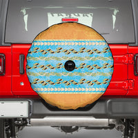 Hawaii Humuhumu Fish Maile Pikake Lei Spare Tire Cover Tribal Tapa Orange Version LT05 - Polynesian Pride