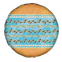 Hawaii Humuhumu Fish Maile Pikake Lei Spare Tire Cover Tribal Tapa Orange Version LT05 - Polynesian Pride