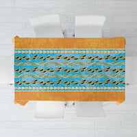 Hawaii Humuhumu Fish Maile Pikake Lei Tablecloth Tribal Tapa Orange Version LT05 Orange - Polynesian Pride