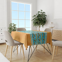 Hawaii Humuhumu Fish Maile Pikake Lei Tablecloth Tribal Tapa Orange Version LT05 - Polynesian Pride
