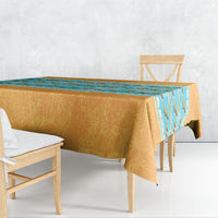 Hawaii Humuhumu Fish Maile Pikake Lei Tablecloth Tribal Tapa Orange Version LT05 - Polynesian Pride