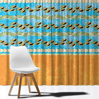 Hawaii Humuhumu Fish Maile Pikake Lei Window Curtain Tribal Tapa Orange Version LT05 - Polynesian Pride