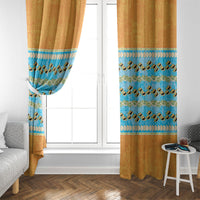 Hawaii Humuhumu Fish Maile Pikake Lei Window Curtain Tribal Tapa Orange Version LT05 - Polynesian Pride