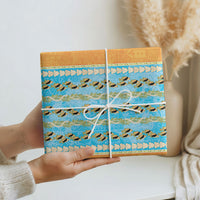 Hawaii Humuhumu Fish Maile Pikake Lei Wrapping Paper Tribal Tapa Orange Version LT05 - Polynesian Pride