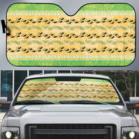 Hawaii Humuhumu Fish Maile Pikake Lei Auto Sun Shade Tribal Tapa Green Version LT05 Green - Polynesian Pride