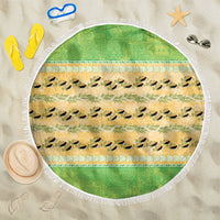 Hawaii Humuhumu Fish Maile Pikake Lei Beach Blanket Tribal Tapa Green Version LT05 One Size 150cm Green - Polynesian Pride