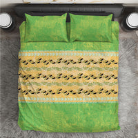 Hawaii Humuhumu Fish Maile Pikake Lei Bedding Set Tribal Tapa Green Version LT05 Green - Polynesian Pride