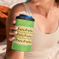 Hawaii Humuhumu Fish Maile Pikake Lei 4 in 1 Can Cooler Tumbler Tribal Tapa Green Version LT05 - Polynesian Pride