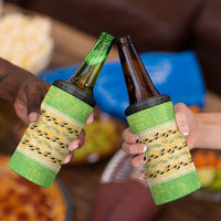 Hawaii Humuhumu Fish Maile Pikake Lei 4 in 1 Can Cooler Tumbler Tribal Tapa Green Version LT05 - Polynesian Pride