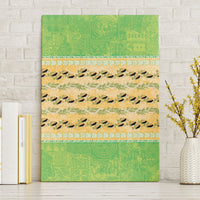 Hawaii Humuhumu Fish Maile Pikake Lei Canvas Wall Art Tribal Tapa Green Version LT05 Without Frame Green - Polynesian Pride