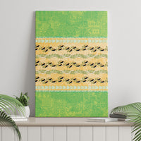 Hawaii Humuhumu Fish Maile Pikake Lei Canvas Wall Art Tribal Tapa Green Version LT05 - Polynesian Pride