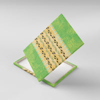Hawaii Humuhumu Fish Maile Pikake Lei Canvas Wall Art Tribal Tapa Green Version LT05 With Frame Green - Polynesian Pride
