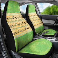 Hawaii Humuhumu Fish Maile Pikake Lei Car Seat Cover Tribal Tapa Green Version LT05 - Polynesian Pride
