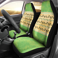 Hawaii Humuhumu Fish Maile Pikake Lei Car Seat Cover Tribal Tapa Green Version LT05 - Polynesian Pride