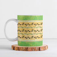 Hawaii Humuhumu Fish Maile Pikake Lei Ceramic Mug Tribal Tapa Green Version LT05 Green - Polynesian Pride
