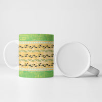 Hawaii Humuhumu Fish Maile Pikake Lei Ceramic Mug Tribal Tapa Green Version LT05 - Polynesian Pride