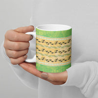Hawaii Humuhumu Fish Maile Pikake Lei Ceramic Mug Tribal Tapa Green Version LT05 - Polynesian Pride