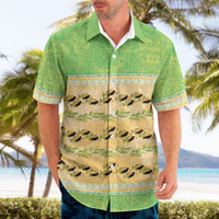 Hawaii Humuhumu Fish Maile Pikake Lei Hawaiian Shirt Tribal Tapa Green Version LT05 - Polynesian Pride