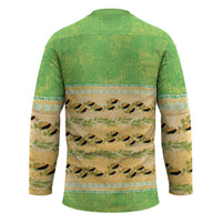 Hawaii Humuhumu Fish Maile Pikake Lei Hockey Jersey Tribal Tapa Green Version LT05 - Polynesian Pride