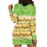 Hawaii Humuhumu Fish Maile Pikake Lei Hoodie Dress Tribal Tapa Green Version LT05 - Polynesian Pride
