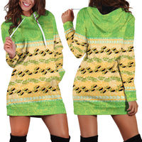 Hawaii Humuhumu Fish Maile Pikake Lei Hoodie Dress Tribal Tapa Green Version LT05 - Polynesian Pride