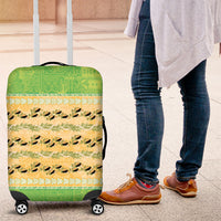 Hawaii Humuhumu Fish Maile Pikake Lei Luggage Cover Tribal Tapa Green Version LT05 Green - Polynesian Pride