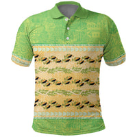 Hawaii Humuhumu Fish Maile Pikake Lei Polo Shirt Tribal Tapa Green Version LT05 Green - Polynesian Pride