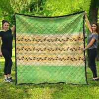 Hawaii Humuhumu Fish Maile Pikake Lei Quilt Tribal Tapa Green Version LT05 - Polynesian Pride