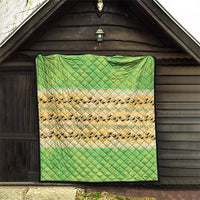 Hawaii Humuhumu Fish Maile Pikake Lei Quilt Tribal Tapa Green Version LT05 - Polynesian Pride