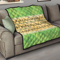 Hawaii Humuhumu Fish Maile Pikake Lei Quilt Tribal Tapa Green Version LT05 - Polynesian Pride