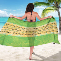 Hawaii Humuhumu Fish Maile Pikake Lei Sarong Tribal Tapa Green Version LT05 - Polynesian Pride