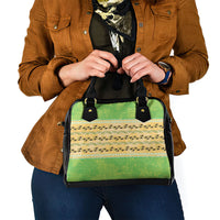 Hawaii Humuhumu Fish Maile Pikake Lei Shoulder Handbag Tribal Tapa Green Version LT05 - Polynesian Pride