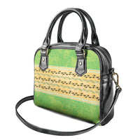 Hawaii Humuhumu Fish Maile Pikake Lei Shoulder Handbag Tribal Tapa Green Version LT05 - Polynesian Pride
