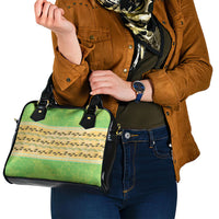 Hawaii Humuhumu Fish Maile Pikake Lei Shoulder Handbag Tribal Tapa Green Version LT05 - Polynesian Pride