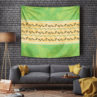 Hawaii Humuhumu Fish Maile Pikake Lei Tapestry Tribal Tapa Green Version LT05 Green - Polynesian Pride