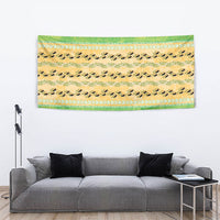 Hawaii Humuhumu Fish Maile Pikake Lei Tapestry Tribal Tapa Green Version LT05 - Polynesian Pride