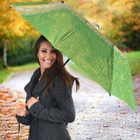 Hawaii Humuhumu Fish Maile Pikake Lei Umbrella Tribal Tapa Green Version LT05 - Polynesian Pride