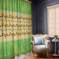 Hawaii Humuhumu Fish Maile Pikake Lei Window Curtain Tribal Tapa Green Version LT05 - Polynesian Pride