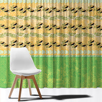 Hawaii Humuhumu Fish Maile Pikake Lei Window Curtain Tribal Tapa Green Version LT05 - Polynesian Pride