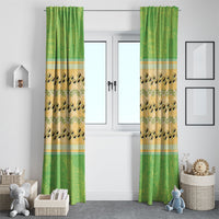 Hawaii Humuhumu Fish Maile Pikake Lei Window Curtain Tribal Tapa Green Version LT05 - Polynesian Pride