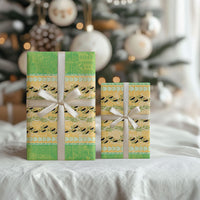 Hawaii Humuhumu Fish Maile Pikake Lei Wrapping Paper Tribal Tapa Green Version LT05 - Polynesian Pride