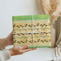 Hawaii Humuhumu Fish Maile Pikake Lei Wrapping Paper Tribal Tapa Green Version LT05 - Polynesian Pride