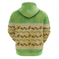 Hawaii Humuhumu Fish Maile Pikake Lei Zip Hoodie Tribal Tapa Green Version LT05 - Polynesian Pride
