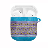 Hawaii Humuhumu Fish Maile Pikake Lei AirPods Case Tribal Tapa Blue Version LT05 Blue - Polynesian Pride